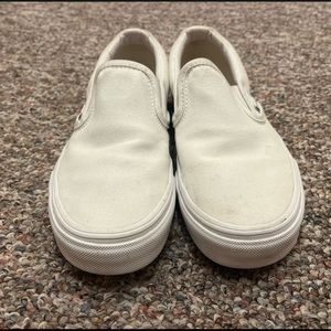 White Slip-On Vans